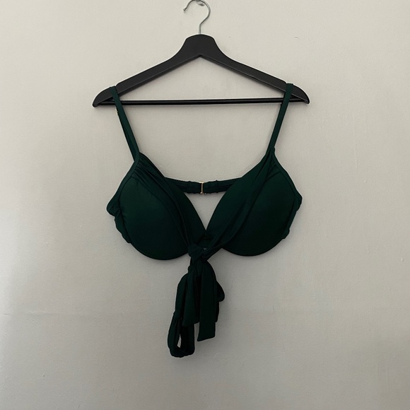La Blanca Dark Green Bikini Top - Picture 1 of 3